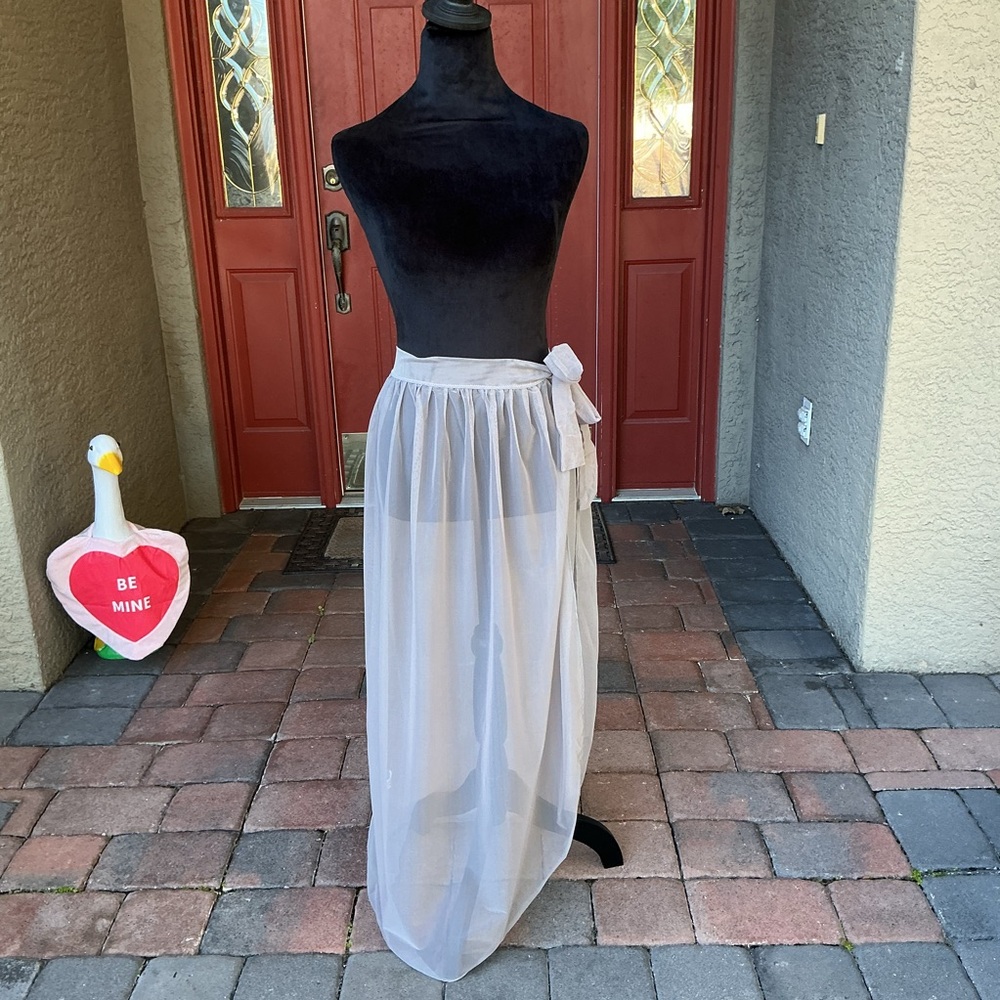 Sheer Gray Wrap Skirt